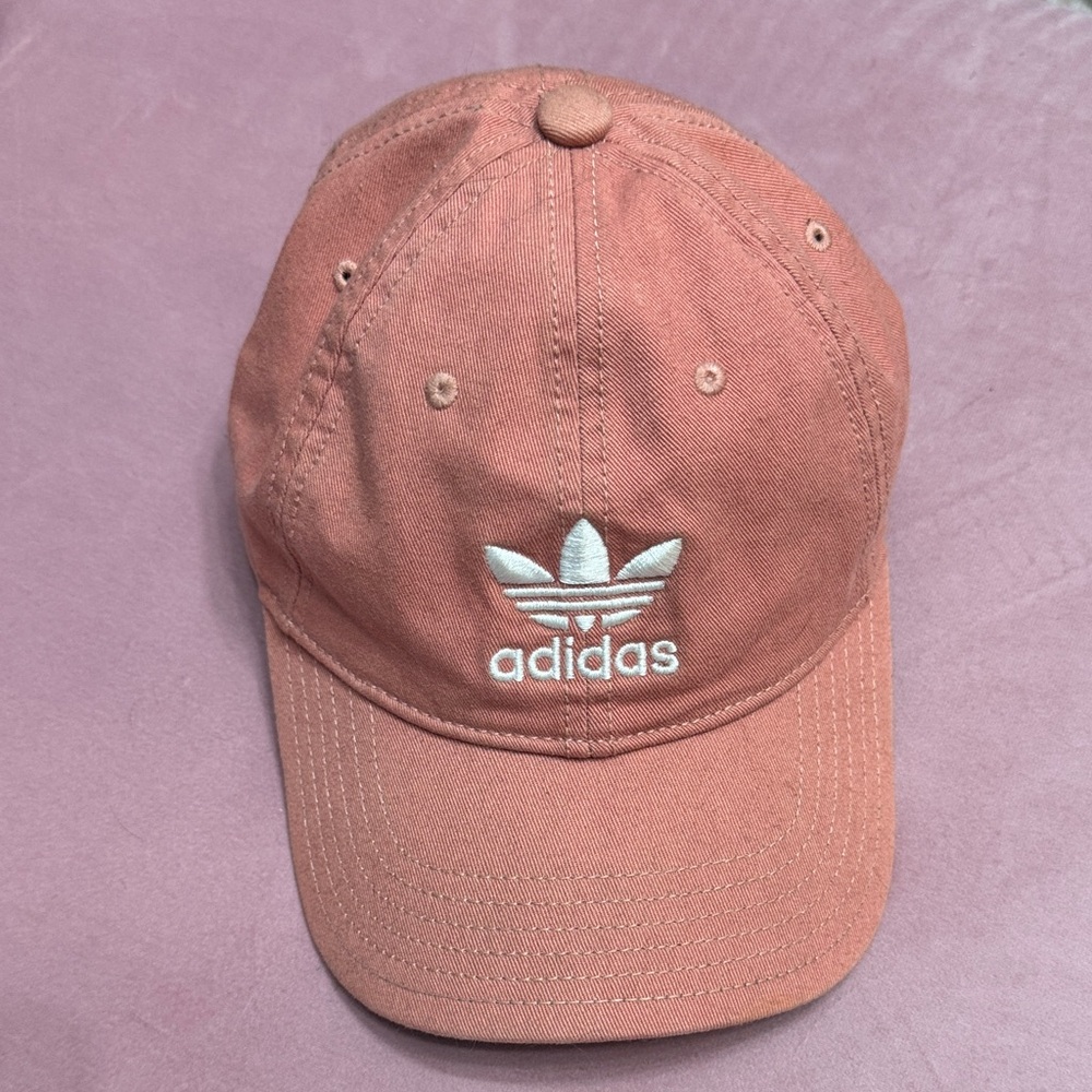 Adidas Dusty Pink Cap with White Logo